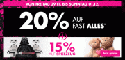 20% Rabatt auf fast alles & 15% Rabatt auf Spielzeug im Galeria Karstadt Kaufhof Shop