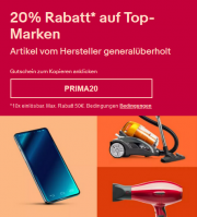 20% Rabatt auf general&uuml;berholte Top-Marken Artikel ausgesuchter H&auml;ndler bei Ebay