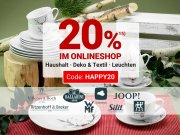 20% Rabatt auf Haushaltsartikel, Deko & Textil sowie Leuchten bei Zurbr&uuml;ggen