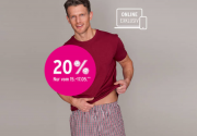 20% Rabatt auf Herrenw&auml;sche im Ernstings Family Shop