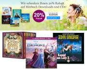 20% Rabatt auf H&ouml;rbuch Downloads & H&ouml;rbuch CDs im eBook Shop