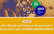 20% Rabatt auf H&ouml;rbuch-Downloads im Thalia Shop