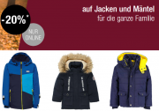 20% Rabatt auf Jacken & M&auml;ntel f&uuml;r die ganze Familie im Galeria Kaufhof Shop