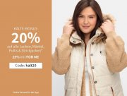 20% Rabatt auf Jacken, M&auml;ntel, Pullover & Strickjacken f&uuml;r Damen bei Sheego