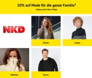 20% Rabatt auf Mode f&uuml;r die ganze Familie bei NKD