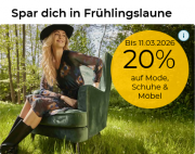 20% Rabatt auf Mode, Schuhe und M&ouml;bel bei Baur