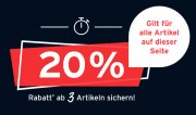 20% Rabatt auf Mode, Sport, Wohnen & mehr ab 3 Artikel im Tchibo Shop
