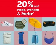 20% Rabatt auf Mode-, Wohnen- & Sportsortimente, Fitnessger&auml;te, Reisegep&auml;ck und Fahrr&auml;der bei Otto