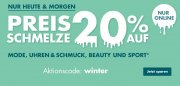20% Rabatt auf nicht reduzierte Mode, Beauty, Uhren, Schmuck und Sport bei Galeria Karstadt Kaufhof