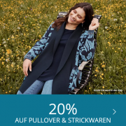20% Rabatt auf Pullover & Strick bei Sheego