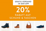 20% Rabatt auf Schuhe und Taschen f&uuml;r Damen, Herren und Kinder im Mirapodo Shop