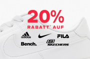 20% Rabatt auf Schuhe von Adidas, Nike, FILA, Bench und Skechers bei Deichmann