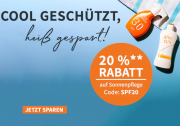 20% Rabatt auf Sonnenpflege im Parfuemerie Shop