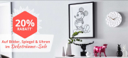 20% Rabatt auf Spiegel, Uhren & Bilder im Yourhome Shop