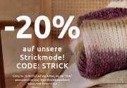 20% Rabatt auf Strickmode f&uuml;r Damen, Herren und Kinder bei Bonprix