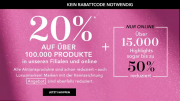 20% Rabatt auf &uuml;ber 100.000 Produkte im Douglas Shop