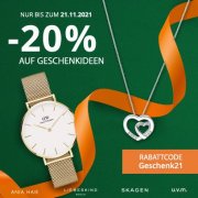 20% Rabatt auf &uuml;ber 15.000 ausgew&auml;hlte Uhren und Schmuck bei Christ