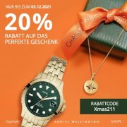 20% Rabatt auf &uuml;ber 15.000 ausgew&auml;hlte Uhren und Schmuck bei Christ