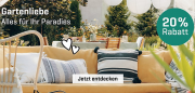 20% Rabatt auf &uuml;ber 5.000 Artikel aus der Kategorie Gartenwelt im Yomonda Shop