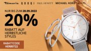20% Rabatt auf &uuml;ber 8.200 ausgew&auml;hlte Uhren und Schmuckst&uuml;cke bei Christ