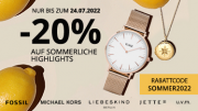 20% Rabatt auf &uuml;ber 8.600 ausgew&auml;hlte Uhren und Schmuck bei Christ