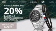 20% Rabatt auf Uhren und Schmuck f&uuml;r Herren bei Christ