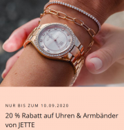 20% Rabatt auf Uhren und Schmuck von JETTE im Christ Shop