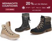 20% Rabatt auf viele Marken wie Rieker, Tamaris, Gabor, Paul Green, Puma usw. bei Gebr&uuml;der G&ouml;tz