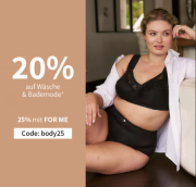 20% Rabatt auf W&auml;sche und Bademode bei Sheego
