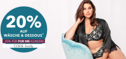 20% Rabatt auf W&auml;sche und Dessous im Sheego Shop