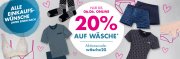 20% Rabatt auf W&auml;sche und Str&uuml;mpfe f&uuml;r Damen, Herren oder Kinder im Galeria Karstadt Kaufhof Shop
