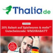 20 % Rabatt bei Thalia auf Filme, Spielwaren & mehr