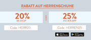 20% Rabatt online & 25% Rabatt in der App auf &uuml;ber 17.000 Herrenschuhe im Mirapodo Shop