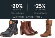 20% Rabatt online & 25% Rabatt in der App auf &uuml;ber 20.000 Stiefel im Mirapodo Shop