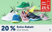 20% Rabatt online oder 25% Rabatt in der App auf alle Schuhe im MyToys Shop