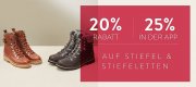 20% Rabatt online oder 25% Rabatt in der App auf &uuml;ber 20.000 Stiefel im Mirapodo Shop