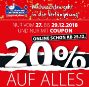 20% Rabattgutschein auf alles im D&auml;nisches Bettenlager Shop