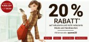 20% Rabattgutschein auf reduzierte und nicht reduzierte Mode und Handtaschen im Karstadt Shop