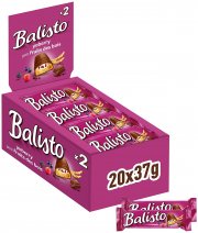 20 x 37g Balisto Joghurt-Beeren-Mix Schokoriegel Gro&szlig;packung