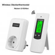 FLOUREON Thermostat Wireless Steckerthermostat RF Stecker Heizk&ouml;rperthermostat 