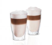 Tchibo Cafissimo Latte Macchiato Gl&auml;ser Tassen 2er Set doppelwandig Thermoglas