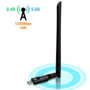 1200Mbit/s USB Wifi Adapter,AC Dualband wireless (2.4G/300Mbps+5.8G/867Mbps),YOTECE 