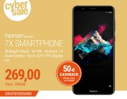 Honor 7X midnight black Android 7.0 Smartphone mit Dual-Kamera + 50&euro; Cashback @cyberport.de