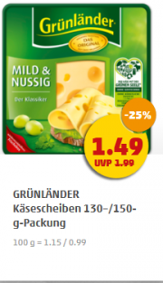  GR&Uuml;NL&Auml;NDER K&auml;sescheiben 