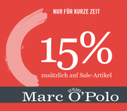 Marc O&acute;Polo Sale mit bis zu 30% Rabatt + 15 % Extra-Rabatt 