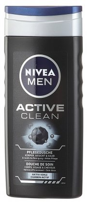 Nivea Men Active Clean Duschgel f&uuml;r K&ouml;rper, Gesicht & Haar, 6er Pack (6x 250 ml) 