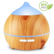 Aromatherapie Diffuser, 250ml Holzmaserung Aromatherapy Diffuser Ultraschall-Luftbefeuchter