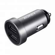AUKEY USB Auto Ladeger&auml;t 24W (5V / 4,8A) ULTRA KOMPAKT, Aluminium