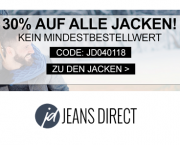 Jacken bei Jeans Direct um bis zu 66 % reduziert + 30 % Rabatt auf alle anderen Jacken