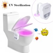 Websun Motion Sensor WC Nachtlicht, UV-Sterilisation WC Licht mit 8 Farben